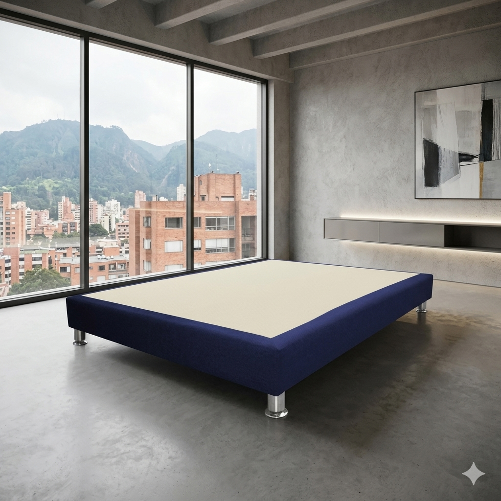Base cama metal madera